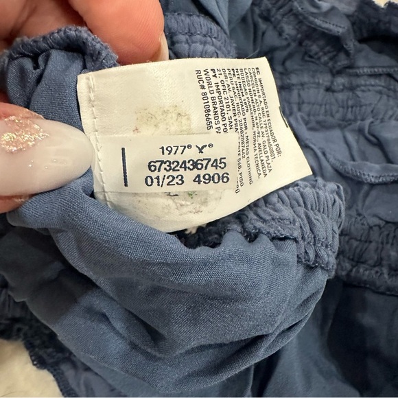 American Eagle Outfitters Blue Ruffled Crop Tank Top - Picture 6 of 7